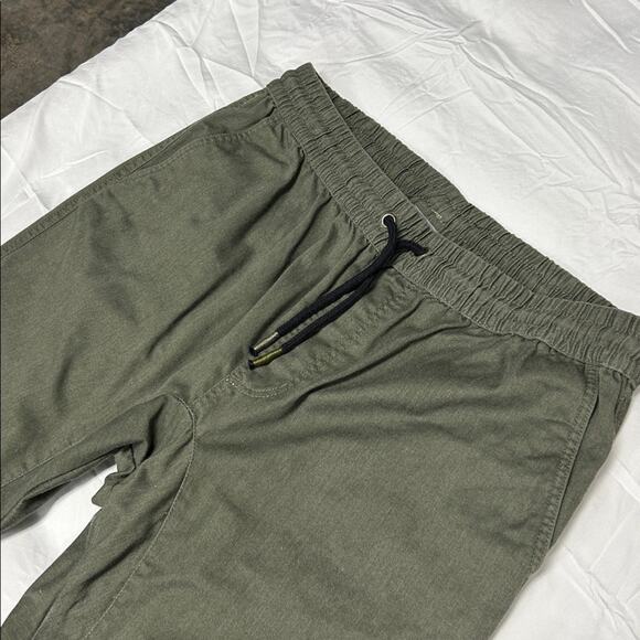 Silver Lake Twill Jogger Pants Men's Pull On Green Mid Rise Size X-Large Scoop - Picture 2 of 8